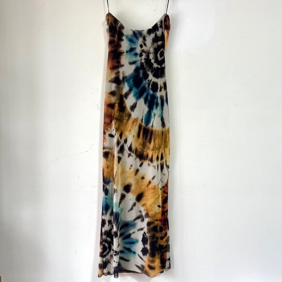 Zara Tulle Tie Dye Strapless Form Fitting Midi Maxi Dress Bloggers Fave, Size S - Picture 12 of 16